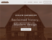Tablet Screenshot of ludlowbarnwood.com